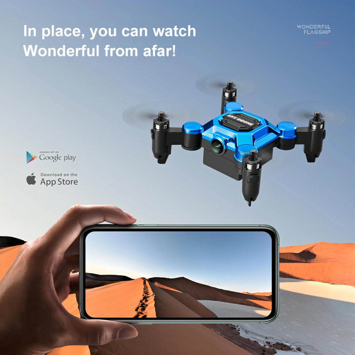 4K Mini Foldable Drone for Kids, Drone with Camera, RC Drone with Altitude Hold 3D Flips and Headless Mode Easy to Fly