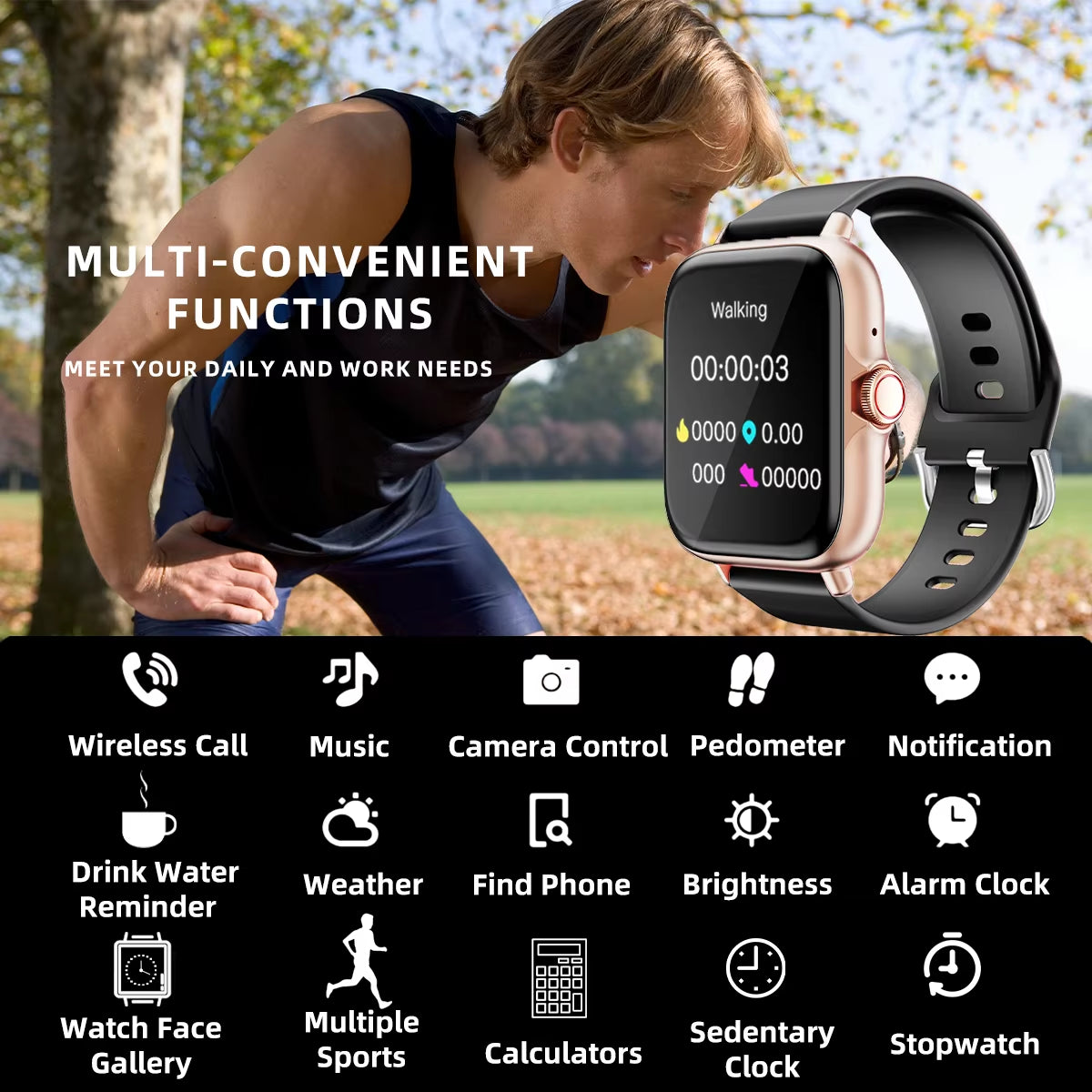 AquaSync™ 1.83” SmartWatch – Power, Style, and Control at a Glance