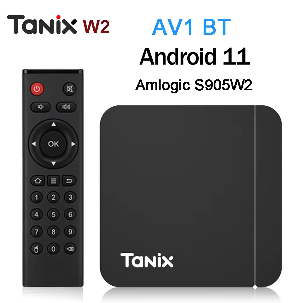 Original  W2 Android 11 TV Box Amlogic S905W2 2G/16G AV1 BT TVBOX 2.4G&5G Dual Wifi 4K HD Set Top Box 4G/64G Media Player
