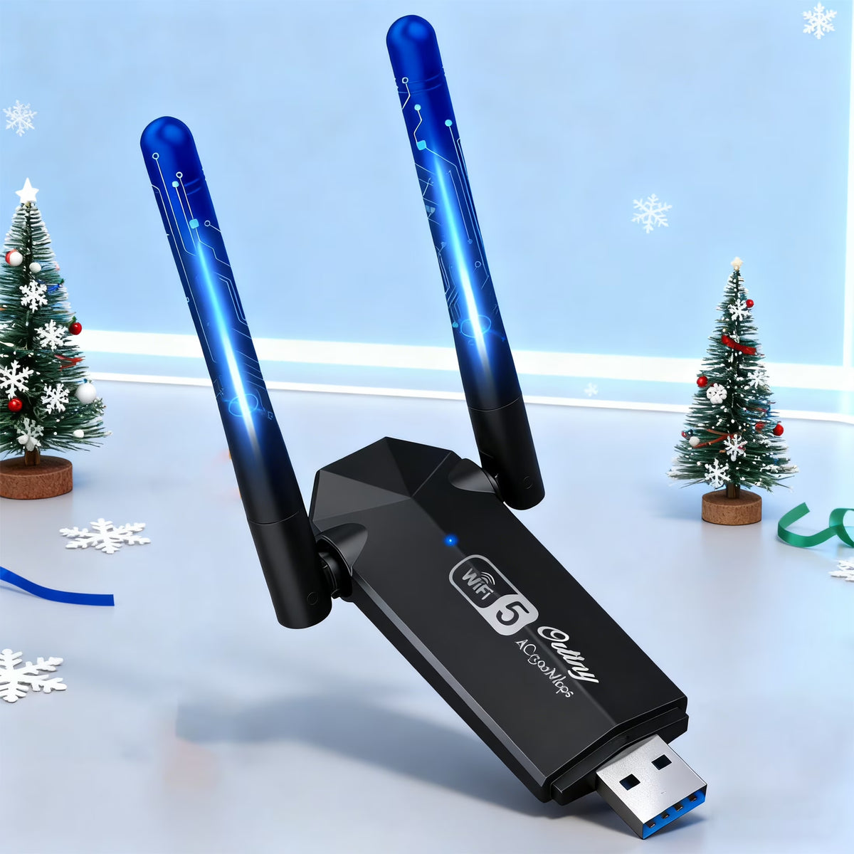 1300Mbps USB 3.0, 867Mbps on 5Ghz / 400Mbps on 2.4Ghz Dual-Band USB Wi-Fi Adapter